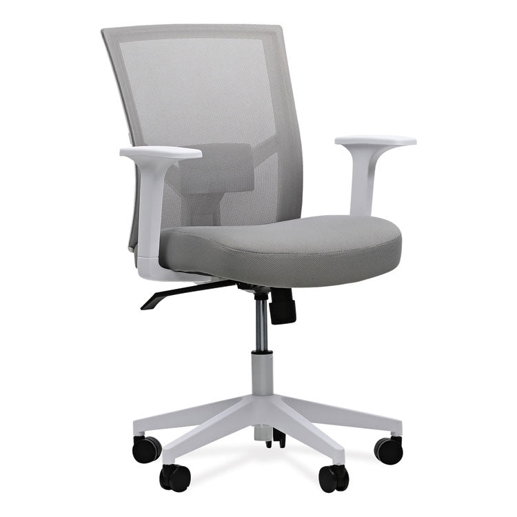 Mesh Back Fabric Task Chair, Supports Up to 275 lb, 17.32" to 21.1" Seat Height, Gray Seat, Gray Back 1