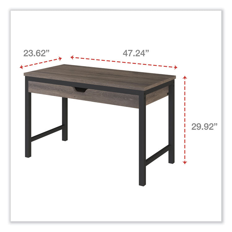 Modern Writing Desk, 47.24" x 23.62" x 29.92", Gray 2