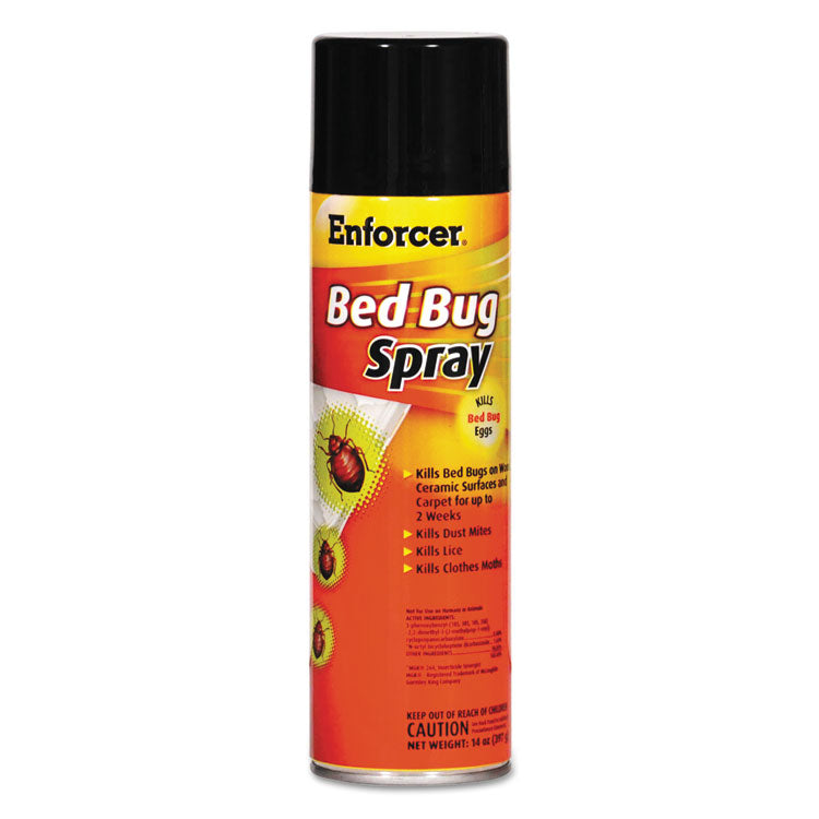 Bed Bug Spray, For Bed Bugs/Dust Mites/Lice/Moths, 14 oz Aerosol Spray, 12/Carton 1