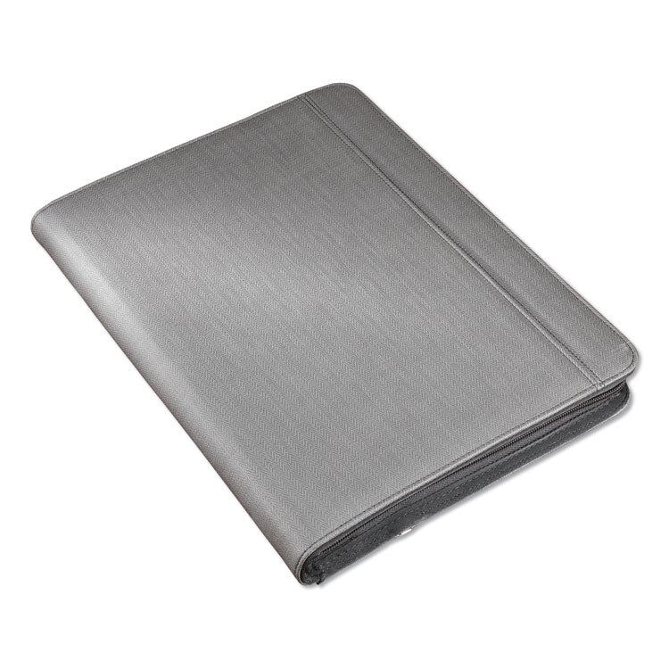 Power Padfolio, Zipper, 10.75 X 1.5 X 13.5, Polyurethane, Gray 1