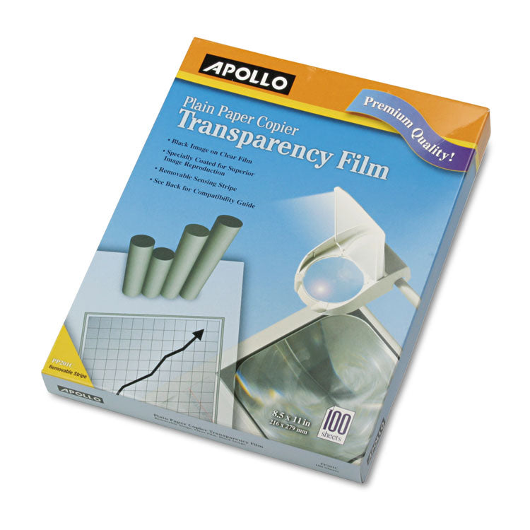 Plain Paper Laser Transparency Film With Handling Strip, 8.5 X 11, Black On Clear, 100/box 2