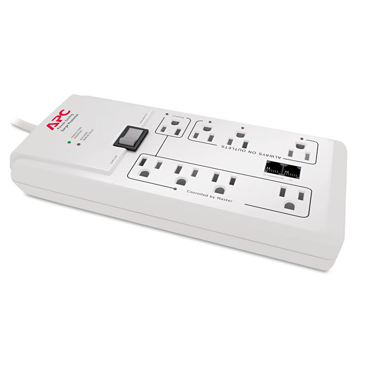 Home/Office SurgeArrest Protector, 8 AC Outlets, 6 ft Cord, 2,030 J, White 1