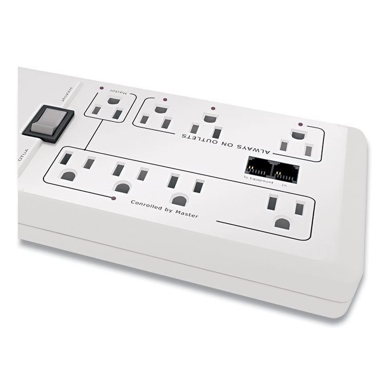 Home/Office SurgeArrest Protector, 8 AC Outlets, 6 ft Cord, 2,030 J, White 4