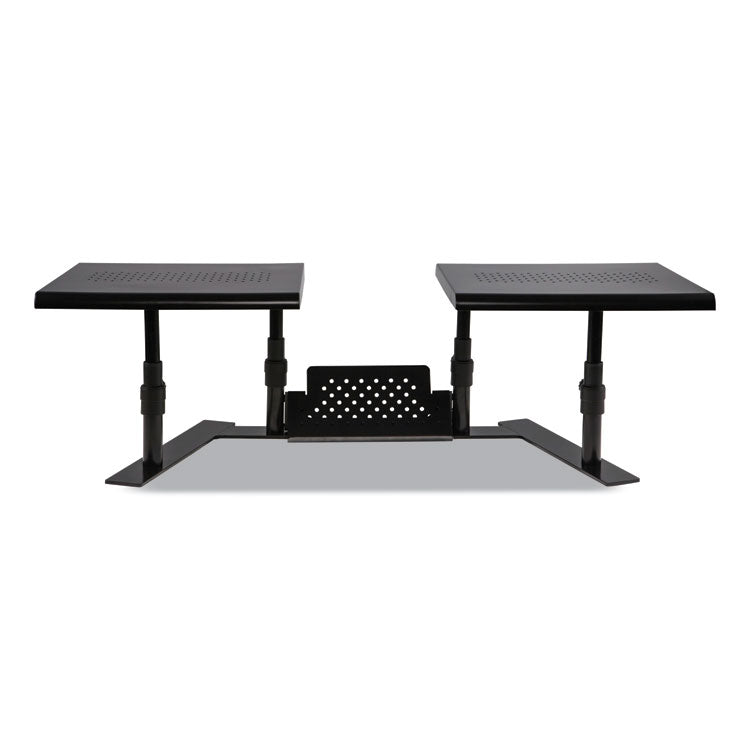 Metal Art Ergotwin Dual Monitor Stand, 25.6 To 33.1 X 12.6 X 6.2 To 8.6, Black, Supports 20 Lb/shelf 1