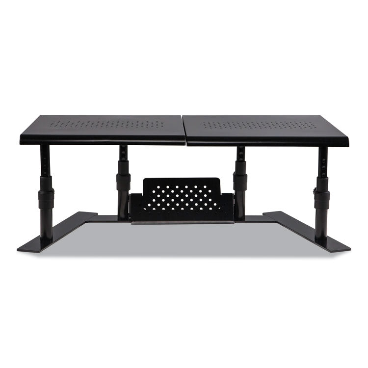 Metal Art Ergotwin Dual Monitor Stand, 25.6 To 33.1 X 12.6 X 6.2 To 8.6, Black, Supports 20 Lb/shelf 2