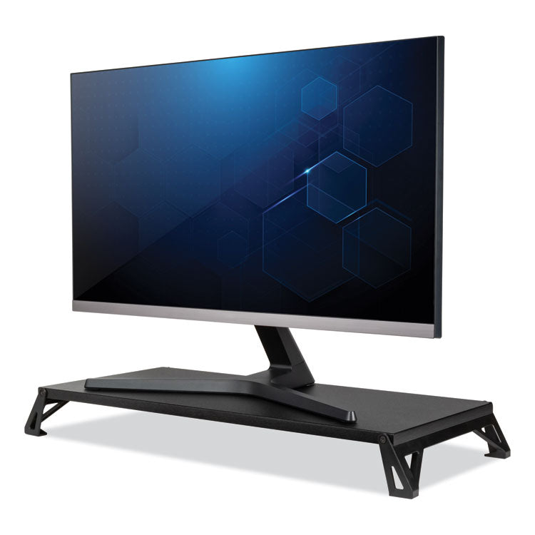 Lo Riser Monitor Stand, For 32" Monitors, 24" X 11" X 2" To 3", Black, Supports 30 Lb 1