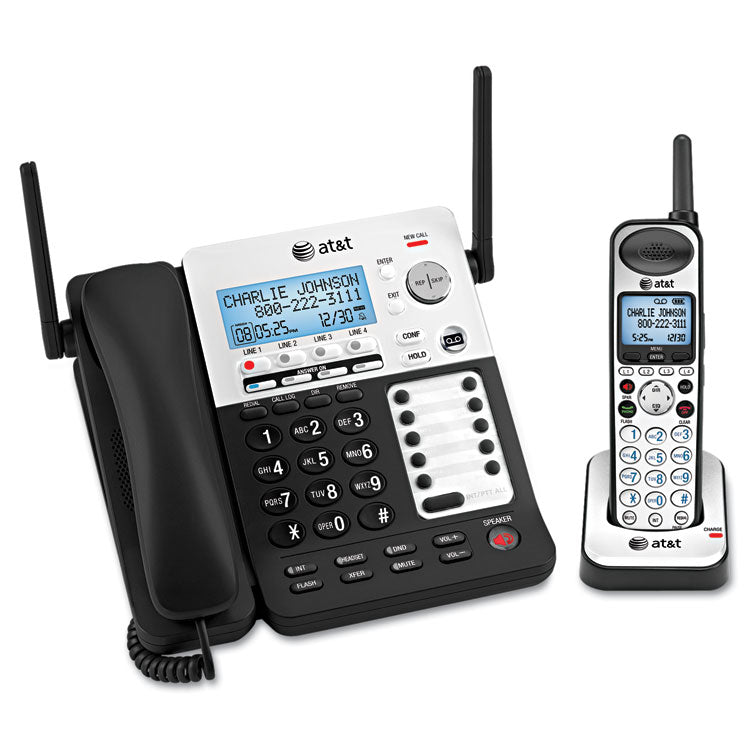 Sb67138 Dect 6.0 Phone/answering System, 4 Line, 1 Corded/1 Cordless Handset 1