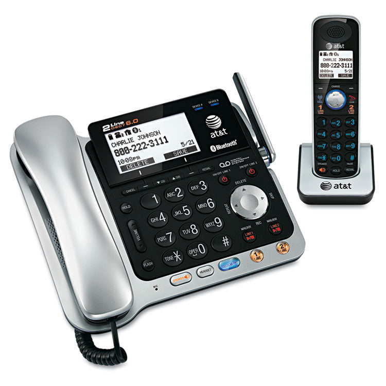 Tl86109 Two-Line Dect 6.0 Phone System With Bluetooth 1