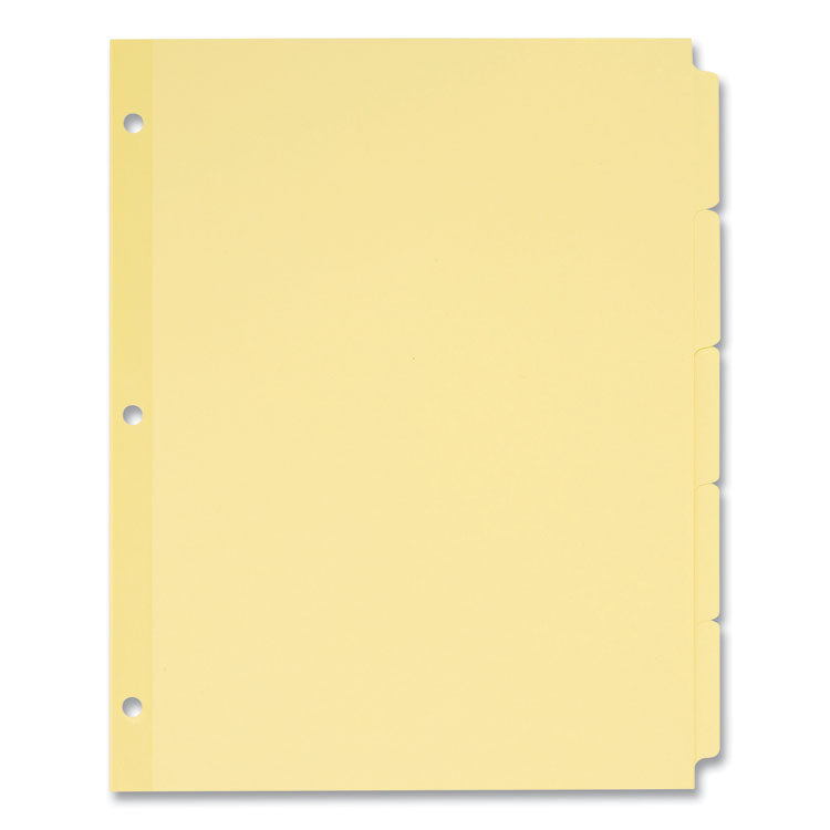 Write and Erase Plain-Tab Paper Dividers, 5-Tab, 11 x 8.5, Buff, 36 Sets 1