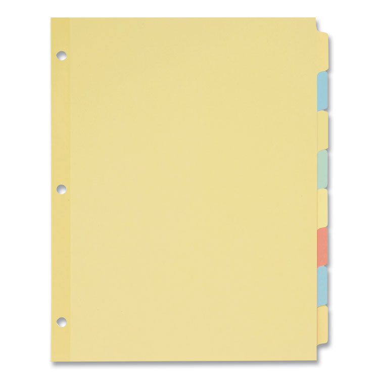 Write and Erase Plain-Tab Paper Dividers, 8-Tab, 11 x 8.5, Multicolor, 24 Sets 1