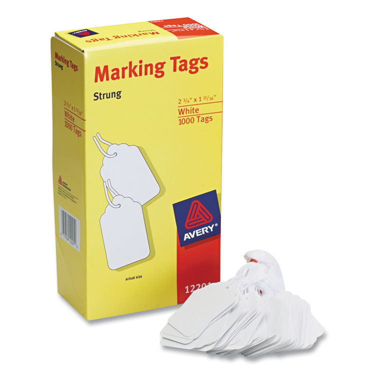 Medium-Weight White Marking Tags, 2.75 x 1.69, 1,000/Box 1