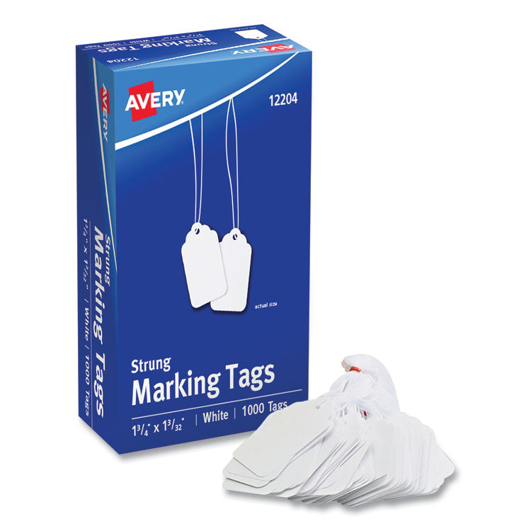 Medium-Weight White Marking Tags, 1.75 x 1.09, 1,000/Box 2