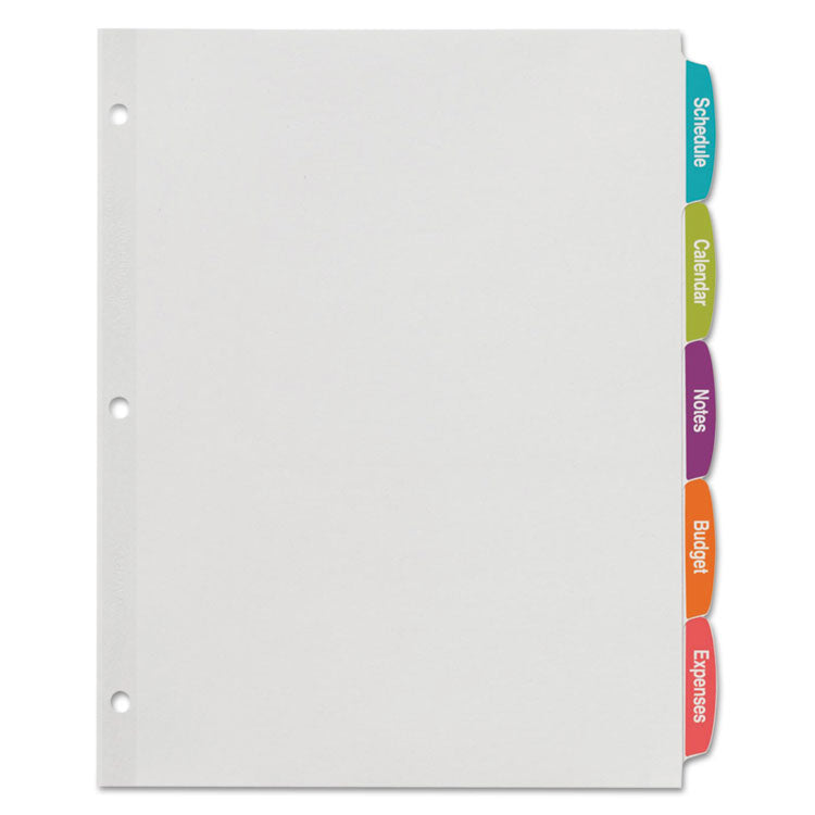 Big Tab Printable White Label Tab Dividers, 5-Tab, 11 x 8.5, White, 20 Sets 4