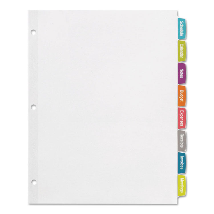 Big Tab Printable White Label Tab Dividers, 8-Tab, 11 x 8.5, White, 20 Sets 4