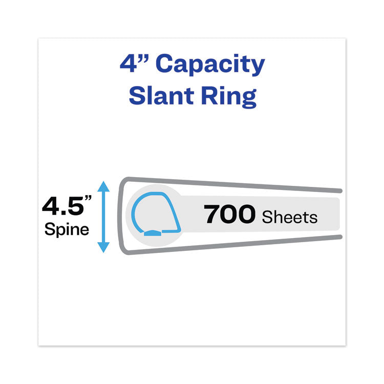 Touchguard Protection Heavy-Duty View Binders With Slant Rings, 3 Rings, 4" Capacity, 11 X 8.5, White 2