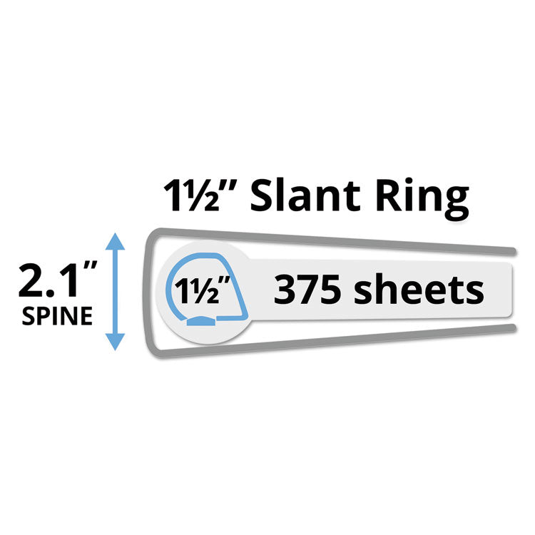 Durable View Binder With Durahinge And Slant Rings, 3 Rings, 1.5" Capacity, 11 X 8.5, White, 4/pack 9