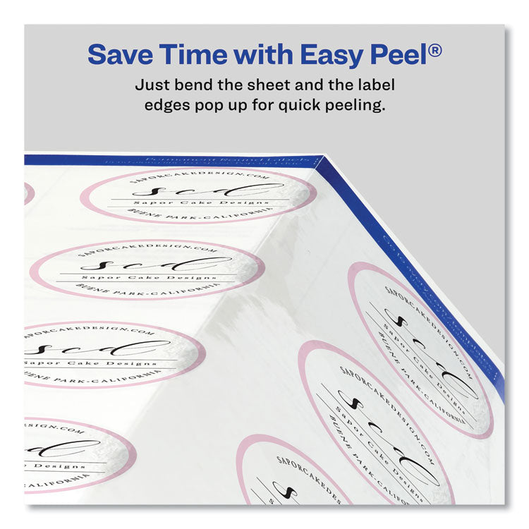 Round Print-To-The Edge Labels With Sure Feed And Easy Peel, 2" Dia, Glossy Clear, 120/pk 5