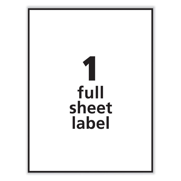 Labels, Laser Printers, 8.5 X 11, White, 100/box 3