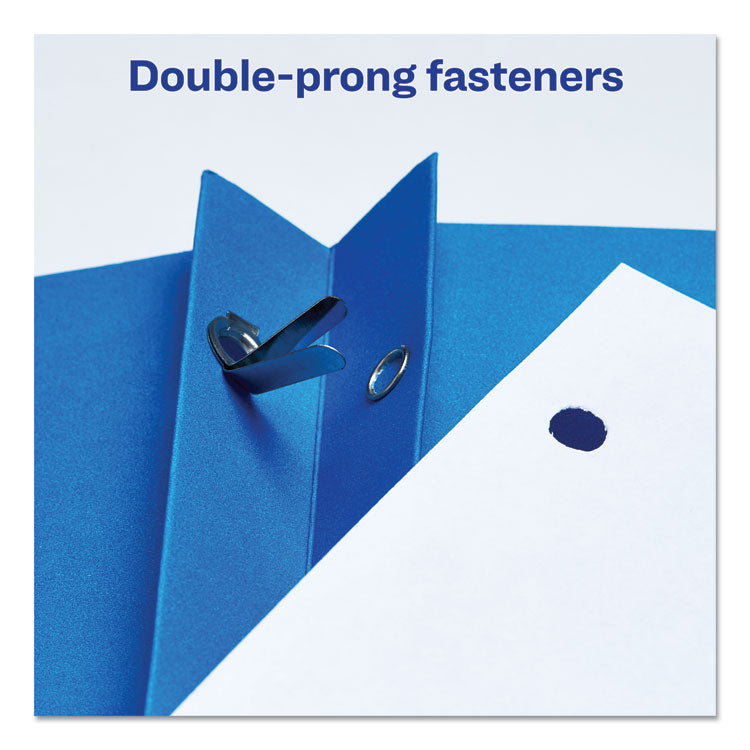 Two-Pocket Folder, Prong Fastener, 0.5" Capacity, 11 X 8.5, Light Blue, 25/box 4