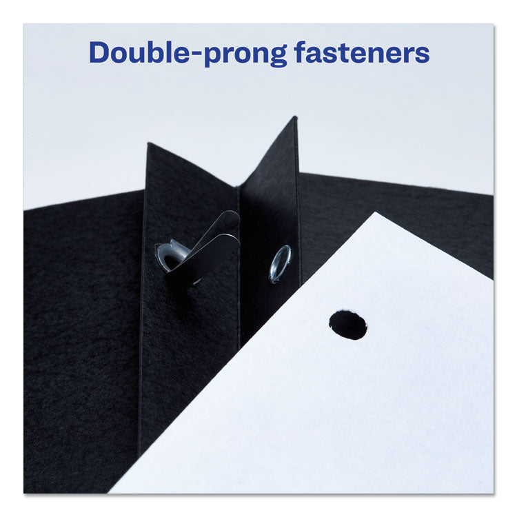 Two-Pocket Folder, Prong Fastener, 0.5" Capacity, 11 X 8.5, Black, 25/box 4