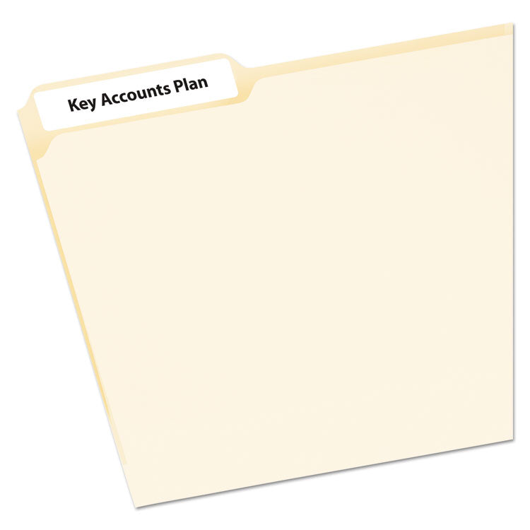 Ecofriendly Permanent File Folder Labels, 0.66 X 3.44, White, 30/sheet, 25 Sheets/pack 2