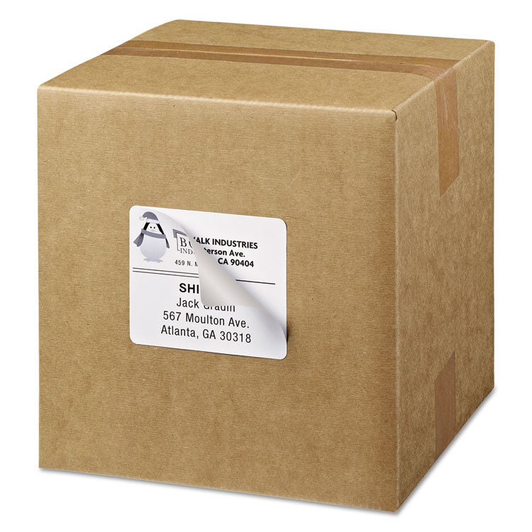 Shipping Labels W/ Trueblock Technology, Laser Printers, 3.33 X 4, White, 6/sheet, 100 Sheets/box 7