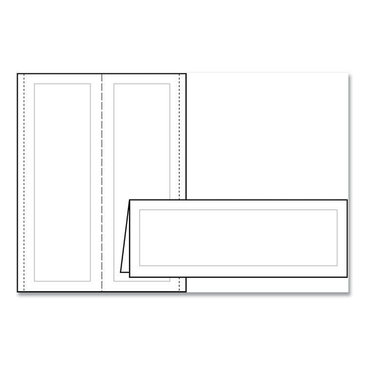 Large Embossed Tent Card, White, 3.5 X 11, 1 Card/sheet, 50 Sheets/box 5