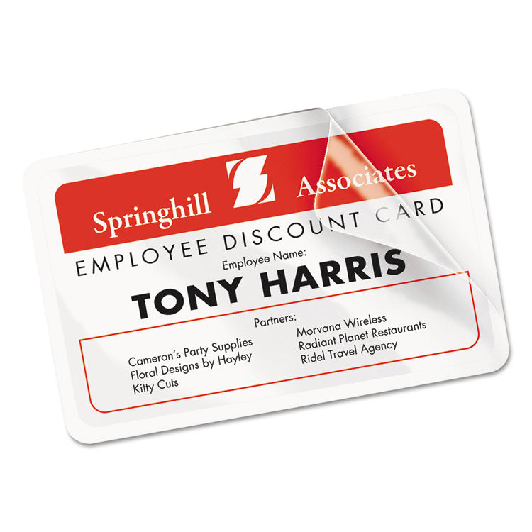 Laminated Laser/inkjet Id Cards, 2 1/4 X 3 1/2, White, 30/box 2