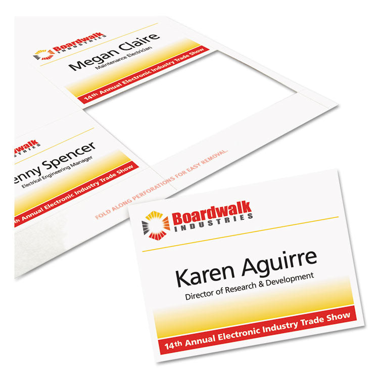 Name Badge Insert Refills, Horizontal/vertical, 3 X 4, White, 300/box 2