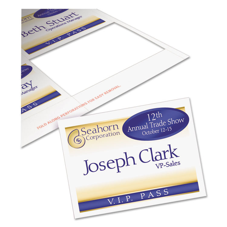 Name Badge Insert Refills, Horizontal/vertical, 3 X 4, White, 300/box 3