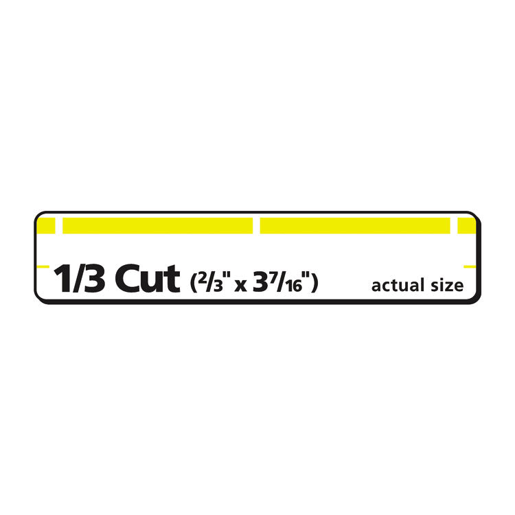 Permanent TrueBlock File Folder Labels with Sure Feed Technology, 0.66 x 3.44, Yellow/White, 30/Sheet, 50 Sheets/Box 4