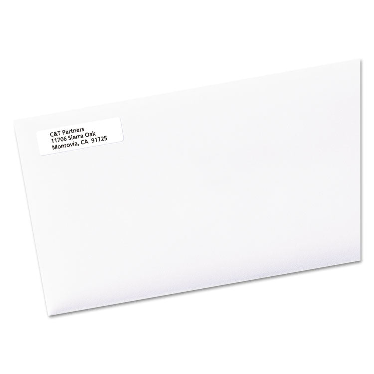 White Address Labels W/ Sure Feed Technology For Laser Printers, Laser Printers, 0.5 X 1.75, White, 80/sheet, 250 Sheets/box 2