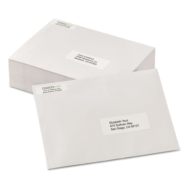 White Address Labels W/ Sure Feed Technology For Laser Printers, Laser Printers, 0.5 X 1.75, White, 80/sheet, 250 Sheets/box 3