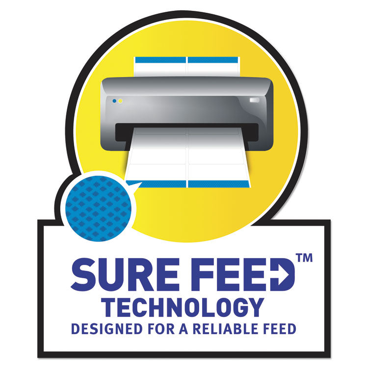 White Address Labels W/ Sure Feed Technology For Laser Printers, Laser Printers, 0.5 X 1.75, White, 80/sheet, 250 Sheets/box 7