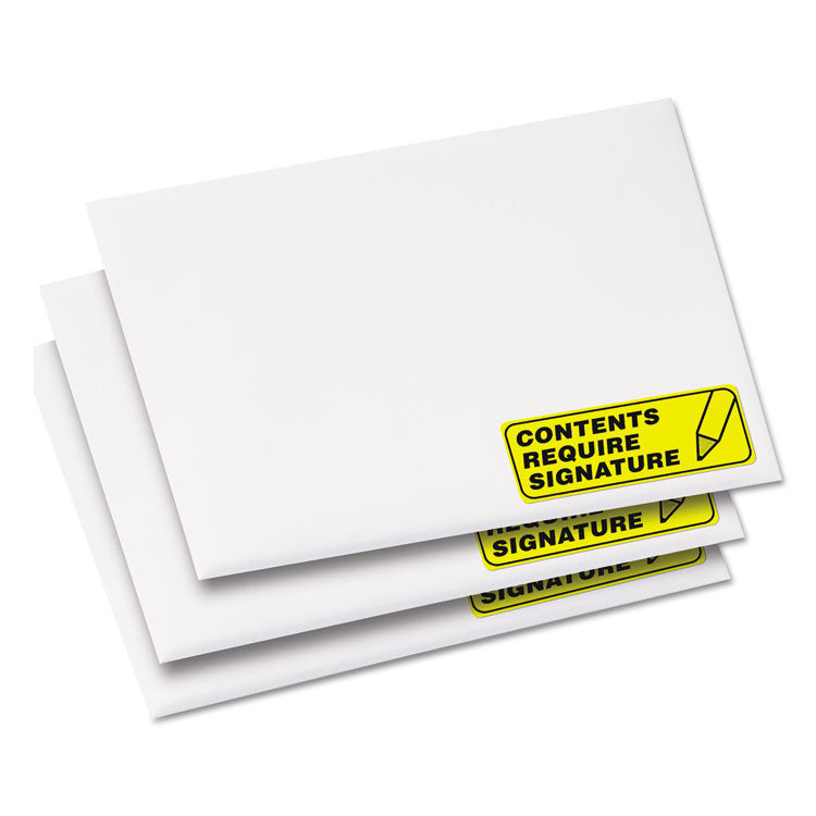 High-Visibility Permanent Laser ID Labels, 1 x 2.63, Neon Yellow, 750/Pack 8