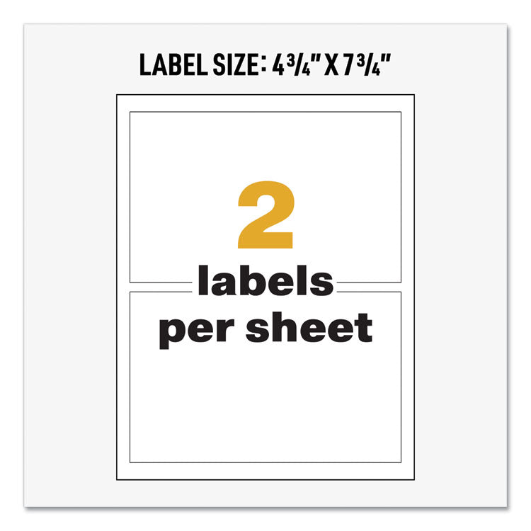 Ultraduty Ghs Chemical Waterproof And Uv Resistant Labels, 4.75 X 7.75, White, 2/sheet, 50 Sheets/box 6