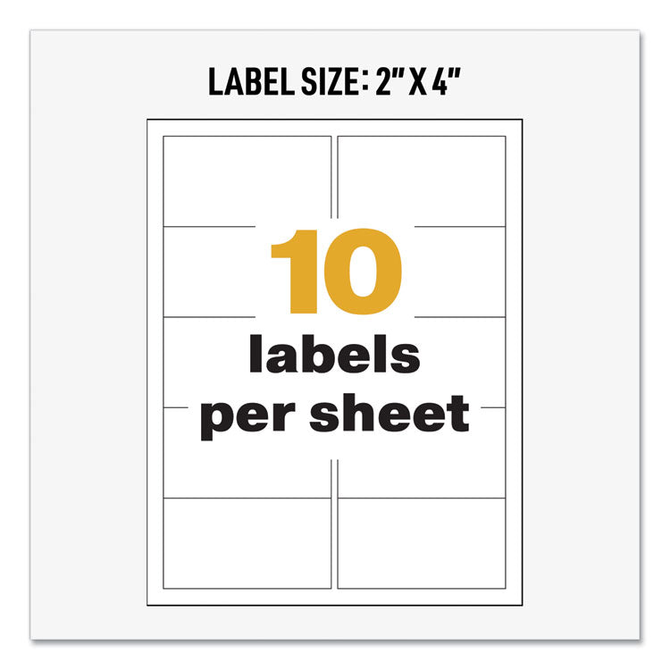 Ultraduty Ghs Chemical Waterproof And Uv Resistant Labels, 2 X 4, White, 10/sheet, 50 Sheets/box 6