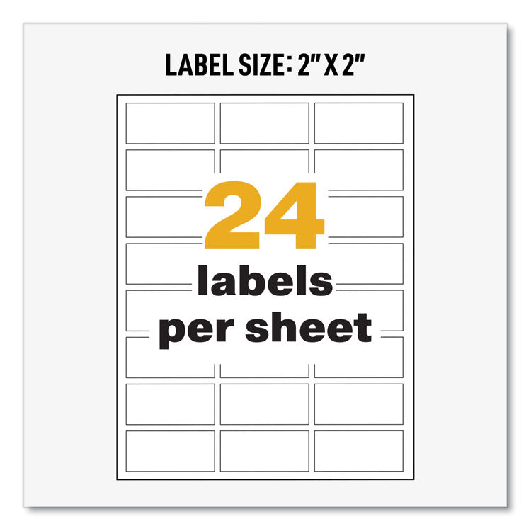 Ultraduty Ghs Chemical Waterproof And Uv Resistant Labels, 1 X 2.5, White, 24/sheet, 25 Sheets/pack 6