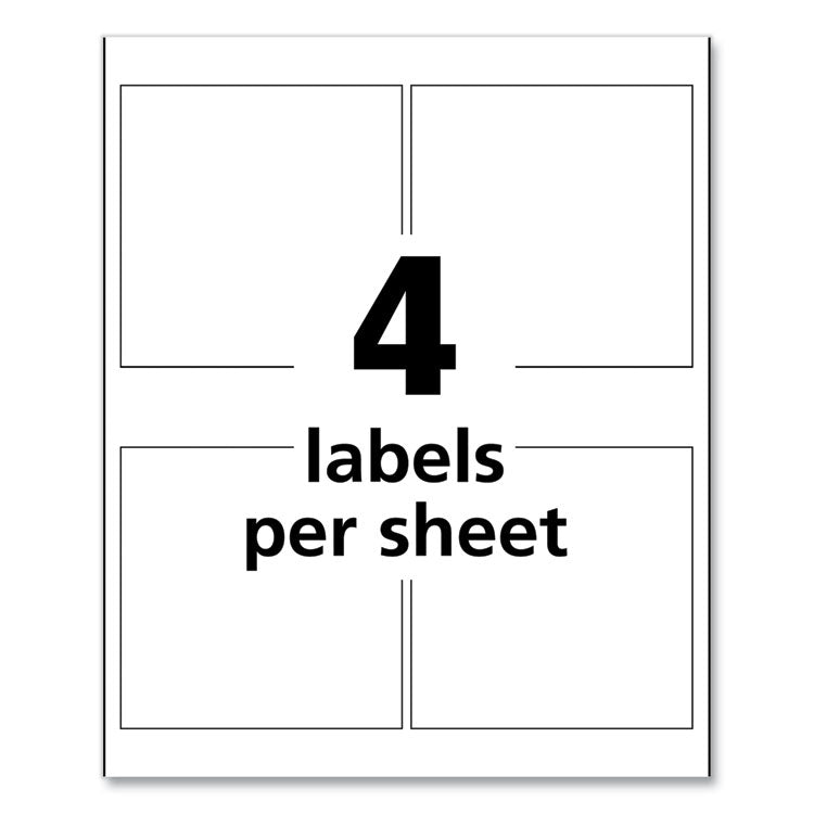 Ultraduty Ghs Chemical Waterproof And Uv Resistant Labels, 4 X 4, White, 4/sheet, 50 Sheets/pack 2