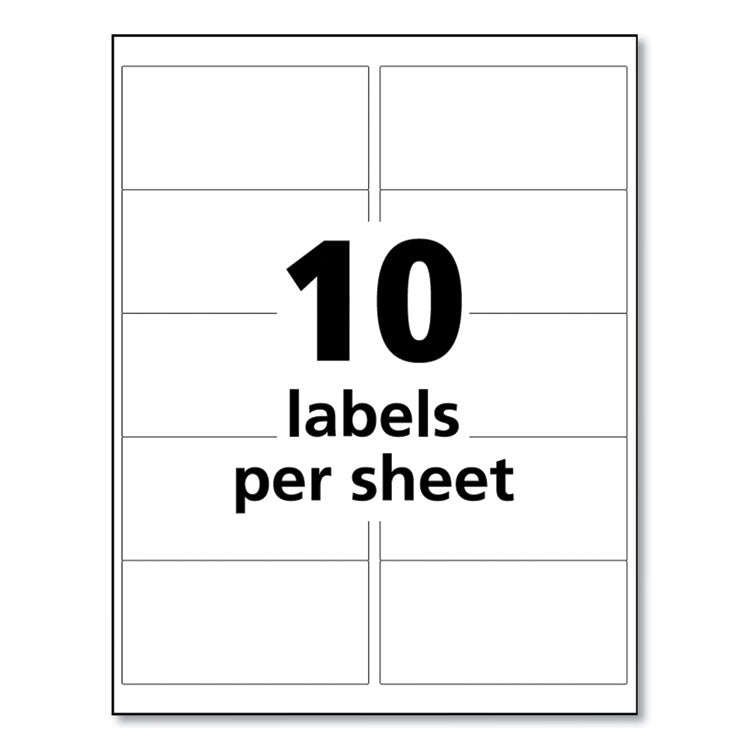 Ultraduty Ghs Chemical Waterproof And Uv Resistant Labels, 2 X 4, White, 10/sheet, 50 Sheets/pack 2