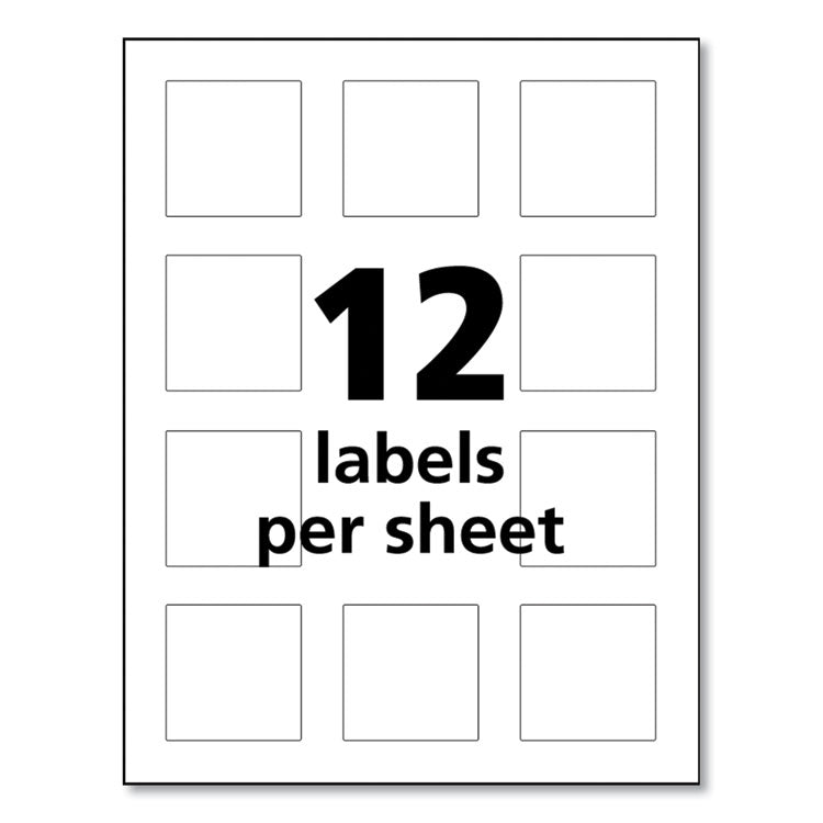 Ultraduty Ghs Chemical Waterproof And Uv Resistant Labels, 2 X 2, White, 12/sheet, 50 Sheets/pack 2