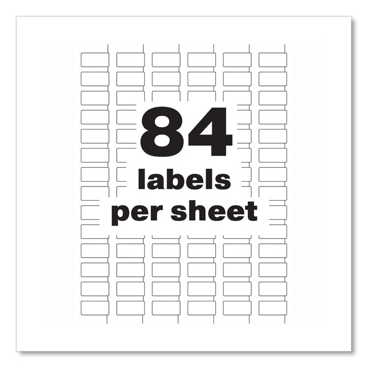 Permatrack Destructible Asset Tag Labels, Laser Printers, 0.5 X 1, White, 84/sheet, 8 Sheets/pack 6