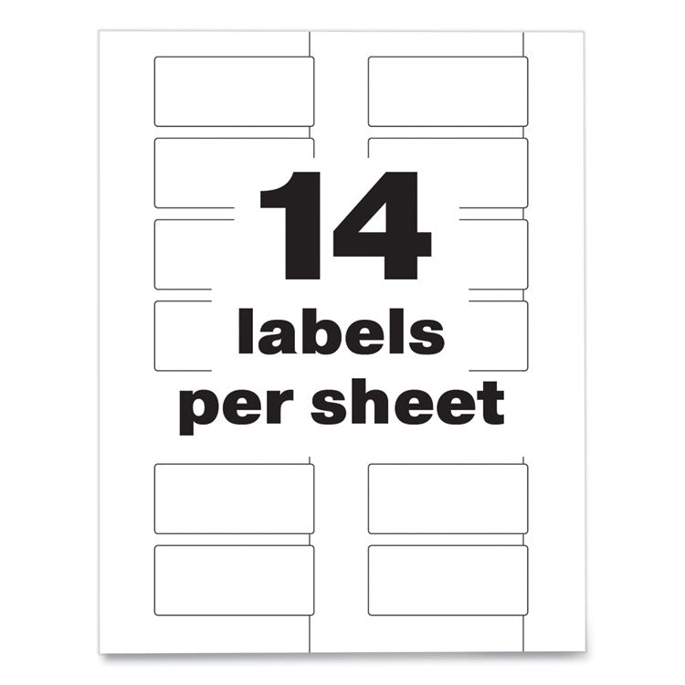 Permatrack Destructible Asset Tag Labels, Laser Printers, 1.25 X 2.75, White, 14/sheet, 8 Sheets/pack 6