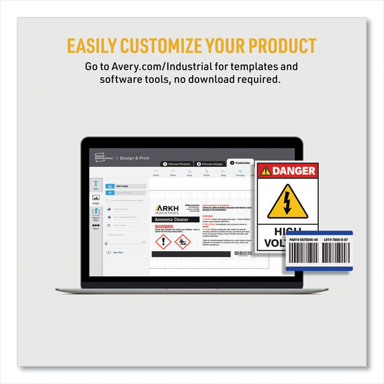 Permatrack Tamper-Evident Asset Tag Labels, Laser Printers, 2 X 3.75, White, 8/sheet, 8 Sheets/pack 3