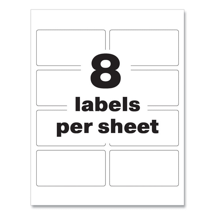 Permatrack Tamper-Evident Asset Tag Labels, Laser Printers, 2 X 3.75, White, 8/sheet, 8 Sheets/pack 6