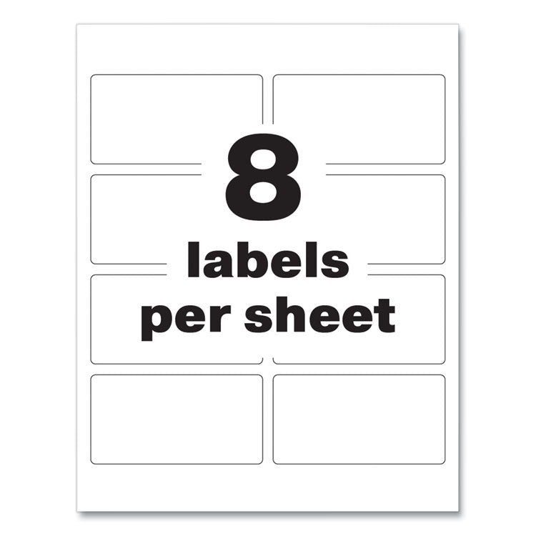 Permatrack Destructible Asset Tag Labels, Laser Printers, 2 X 3.75, White, 8/sheet, 8 Sheets/pack 6