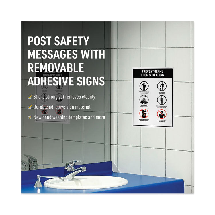 Surface Safe Removable Label Safety Signs, Inkjet/laser Printers, 5 X 7, White, 2/sheet, 15 Sheets/pack 4