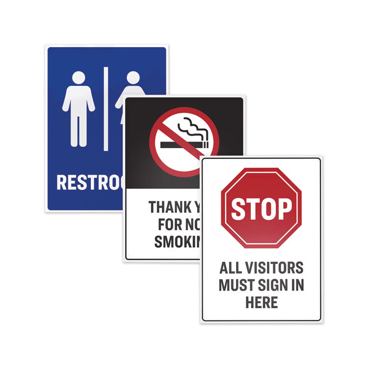 Surface Safe Removable Label Safety Signs, Inkjet/laser Printers, 5 X 7, White, 2/sheet, 15 Sheets/pack 5