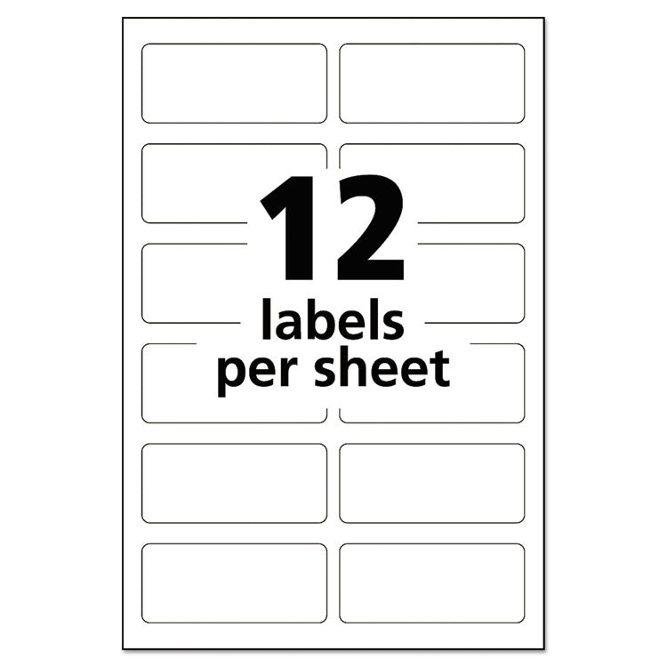 Durable Permanent Multi-Surface Id Labels, Inkjet/laser Printers, 0.75 X 1.75, White, 12/sheet, 10 Sheets/pack 4