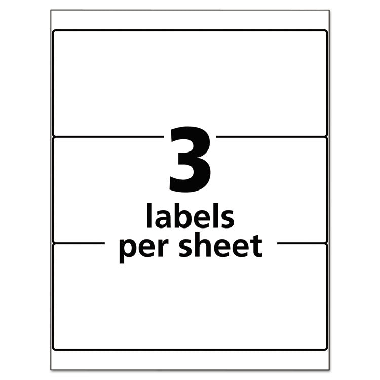 Durable Permanent Id Labels With Trueblock Technology, Laser Printers, 3.25 X 8.38, White, 3/sheet, 50 Sheets/pack 5